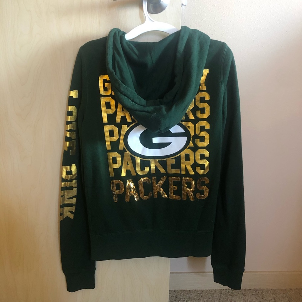 PINK Packers Zip Up Sweatshirt
